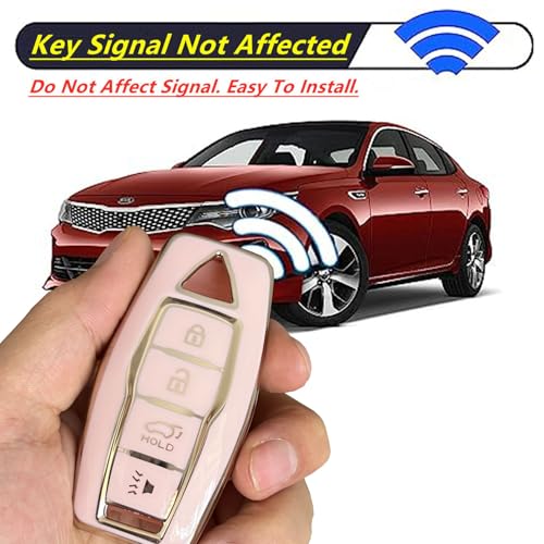 Rilnaewn Keyless Entry Systems for Mitsubishi Key Fob Cover Fits for Mitsubishi Outlander 2021 2022 2023 Remote Key (Pink-Gold) by Rilnaewn - Image 6