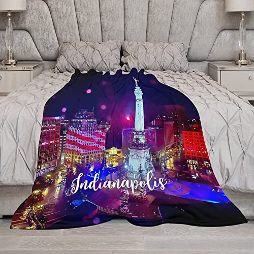 Couverture chaude Indianapolis flanelle polaire jeté de lit canapé 130x150