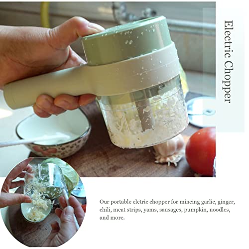 Toosbuc 2 In 1 Multifunction Kitchen Chopper Portable Electric Vegetable Cutter Set Usb Wireless Mini Food Processor For Garlic Pepper #TOP3