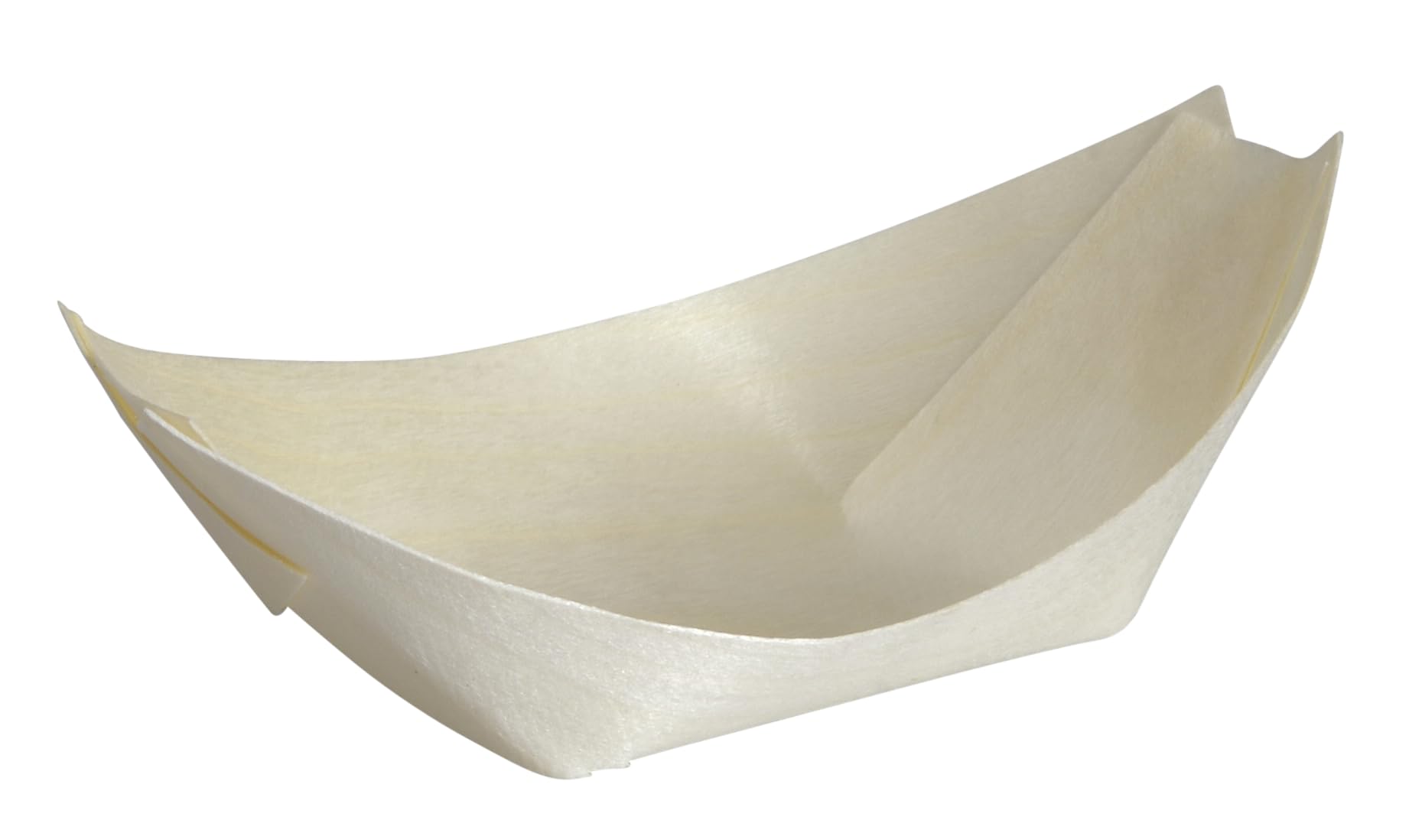 ABENA Gastro Disposable Bowls, Wooden Bamboo Boats | 100 Pack | 11.5cm x 7cm x 3cm | Bamboo Boats for Canapes and Small Desserts. Biodegradable and Compostable Eco-Labelled Option