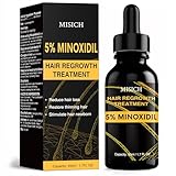5% Minoxidil for Men and Women, Biotin Hair Growth Serum Oil, Natural Hair Loss Regrowth Treatment for Thicker, Fuller Hair 50ml