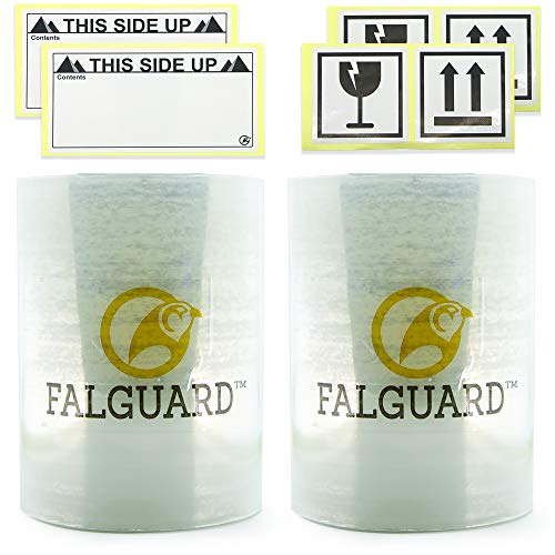 Falguard Stretch Wrap Refills Rolls – Clear Plastic Cling Wrap Film for Pallet Packing and Moving Supplies Shrink Wrap - 5 Inches x 1000 feet 80 Gauge (2 Pack)