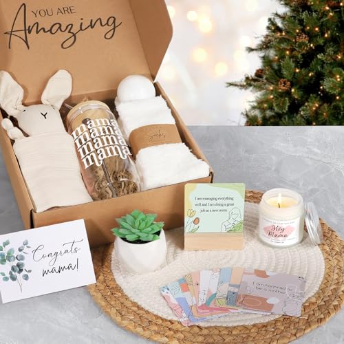 Image of New Mom Care Package & Baby Shower Gift, Pregnancy Gifts for Expecting Mom to Be, Postpartum Gifts for Mom Wife Daughter Sister Friends Coworkers, First Time Pregnancy Mothers Day Birthday Gift