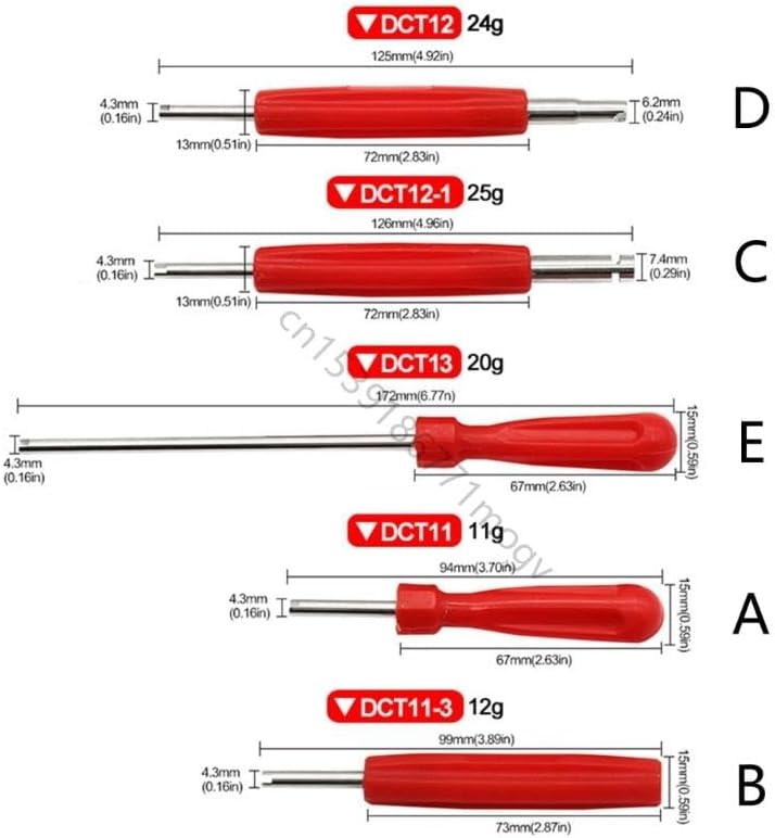 Valve Core Removal Tool 10pcs Tire Wrench Strong Iron Rod for Automotive Mechanic Auto Enthusiast Cyclist(DCT113)