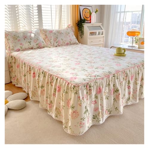 Falda de cama algodón de diseño botánico exclusivo King Queen 5