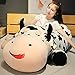 hokkk 80-120 cm Dimensioni Giganti Sdraiato Mucca Peluche Cuscino Sonno Farcito Simpatico Animale Bovini Giocattoli di Peluche per Bambini Adorabili Neonate Regalo 100 cm
