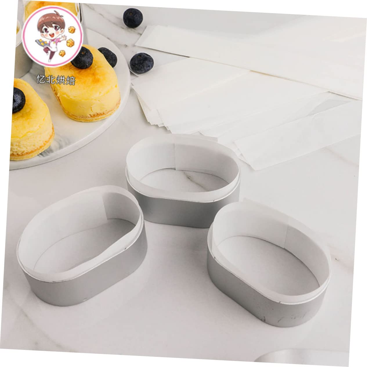 Mikinona 110pcs Stainless Steel Cheese Mold Creative Baking Tool for Cake Chocolate Making Molds Surrounding Edges Easy to Demould for Home