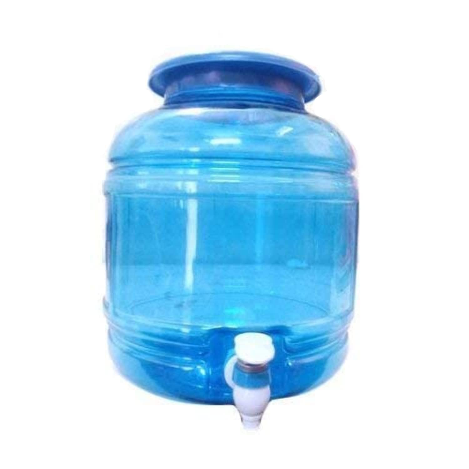 ARYANSH Shoppe Plastic Water Dispenser Jar with Tap Blue 10 Litre Storage Container for Home and Office-picture-14