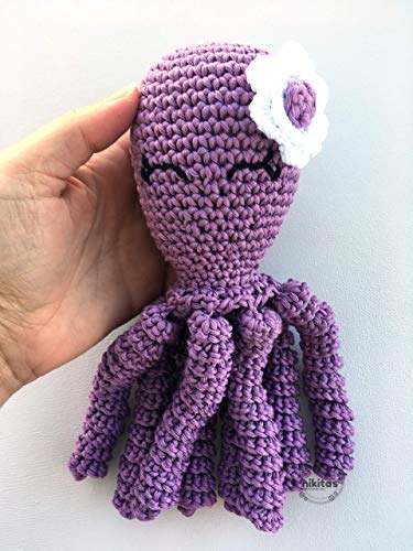 Pieuvre Au Crochet Pour Bebes Pieuvre Pour Prematures Lilas Amazon Fr Produits Handmade