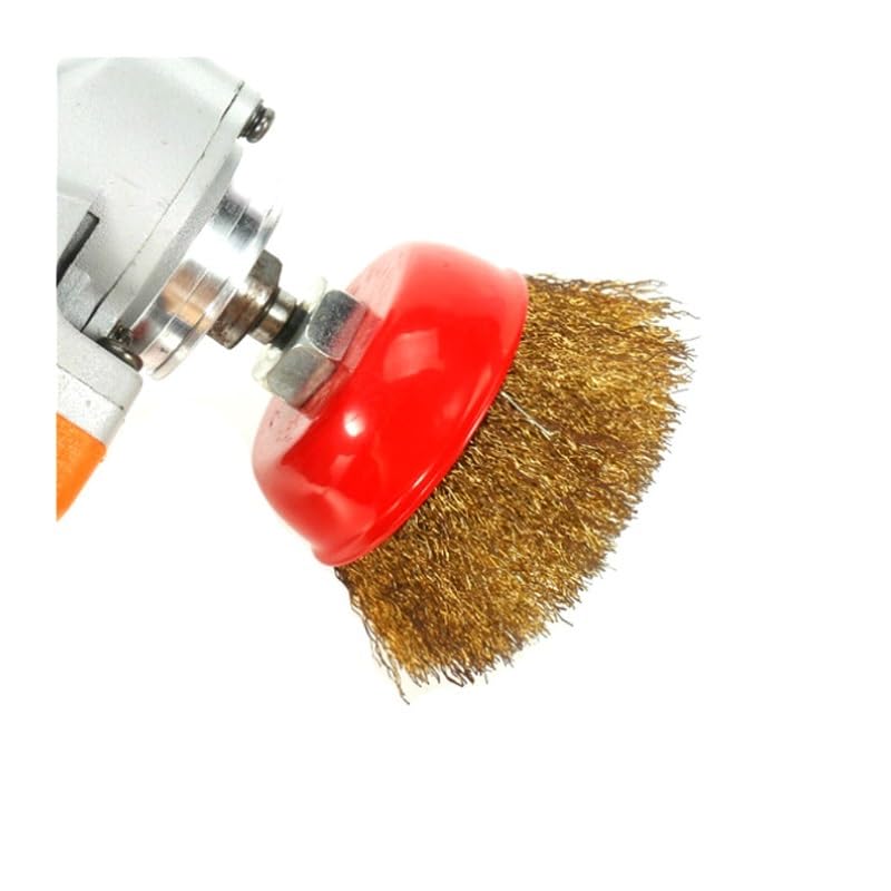 yaoqijie 4Pc 3inch Angle Grinder Polishing Wheel Bowl-Type Wire Brush Steel Wire Wheel Electric Drill Grinding Mill Polish Derusting Tool(4Pc 75mm x M14)