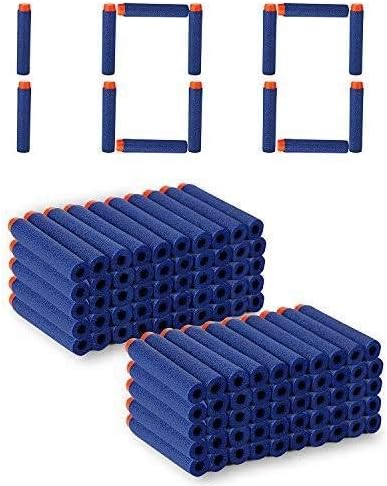 Shreenik Plastic Foam Bullets Pack Compatible for Toy Guns ( Blue, 100 pcs )