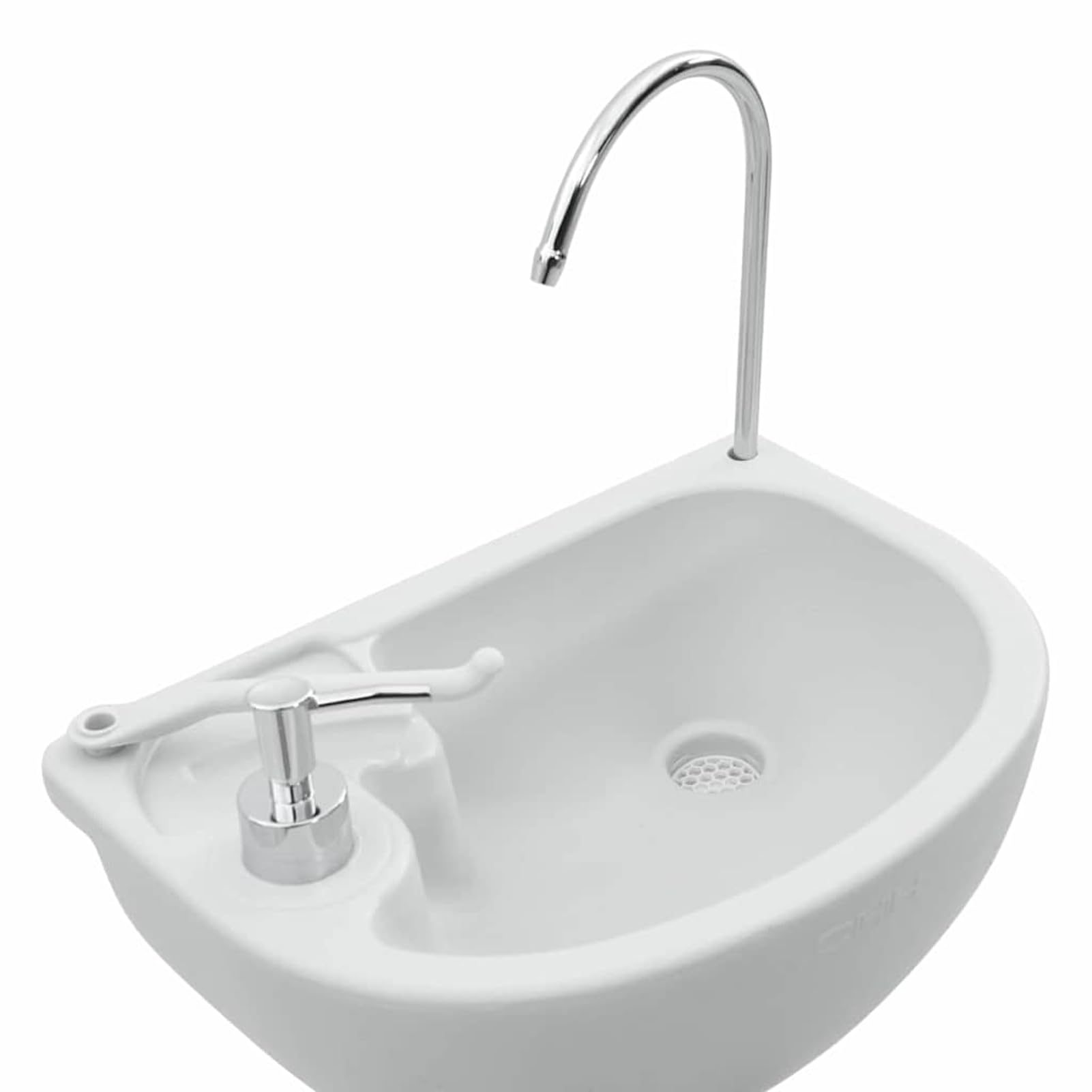 Tidyard Camping Toiletten-Set 2 pcs Grau und Weiß, Mobile Campingtoilette für Outdoor Reisen Wohnwagen Camping42001433