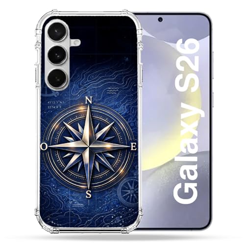 Coque Samsung S26 robuste contre les chutes motif rose des vents marine
