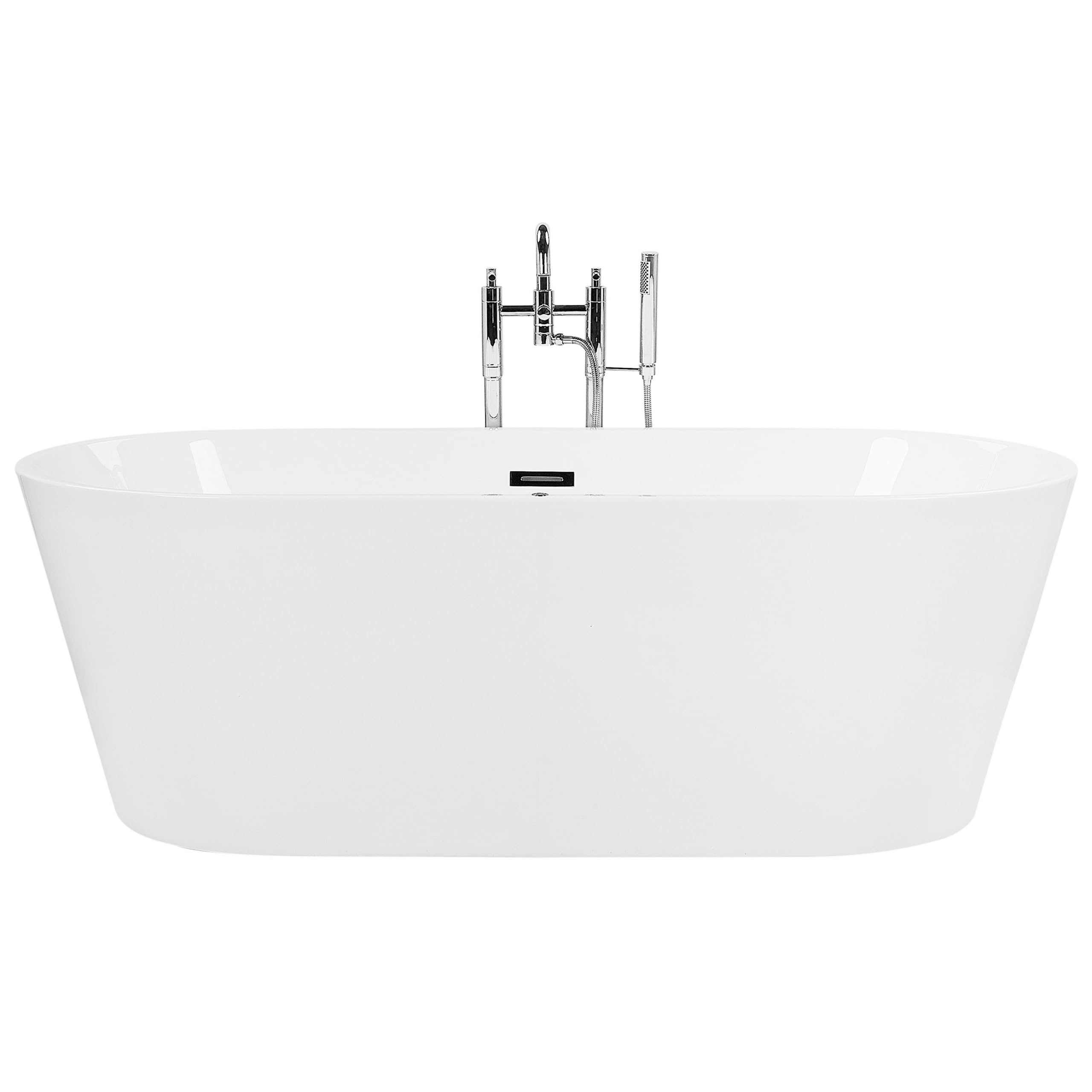 Vasca da Bagno Idromassaggio Ovale in Acrilico Bianco 170 x 80 cm
