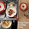 GIPP 11PCS Ceramic Pots and Pans Set Non Stick, Nonstick Cookware Set Detachable Handle, Red Black Gradien Pots and Pans Induction Kitchen Cooking Sets, RV Cookware Sets for All Stoves #1