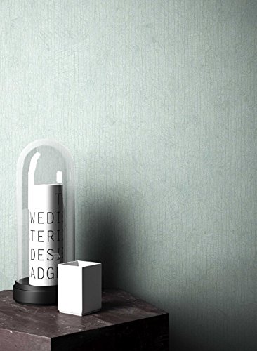 NEWROOM Papel pintado barroco turquesa vellóntapete Uni Unifarbe Struktur hermoso diseño moderno 3d mirada , incluyendo papel tapiz guía