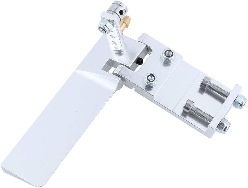 Hobbypark Timón de Barco RC de Aluminio de 75 mm de Largo con dirección absorbente de recolección de Agua para Control Remoto eléctrico/de Gas Piezas de Modelo CNC