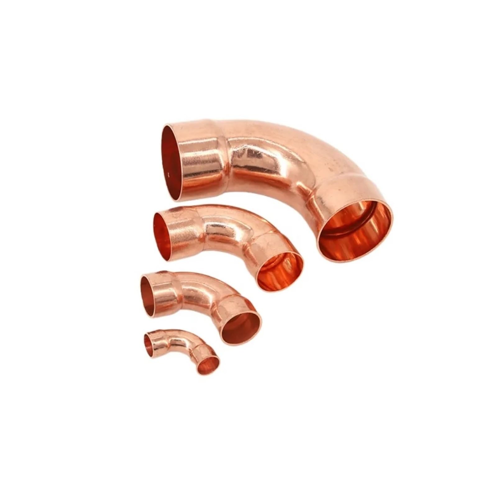 1pc Double Socket 67mmx2.0mm ID Weld Socket End Feed Solder Long Radius Elbow 90 Pipe Fitting Brass Hose