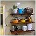 Round Pipe Shelve Bracket, Black Scaffold Board Supports, Hidden Iron Floating Shelf Bracket, Heavy Duty Metal Storage Bracket, 15/20/30/35cm, 2pcs,30cm/11.8in