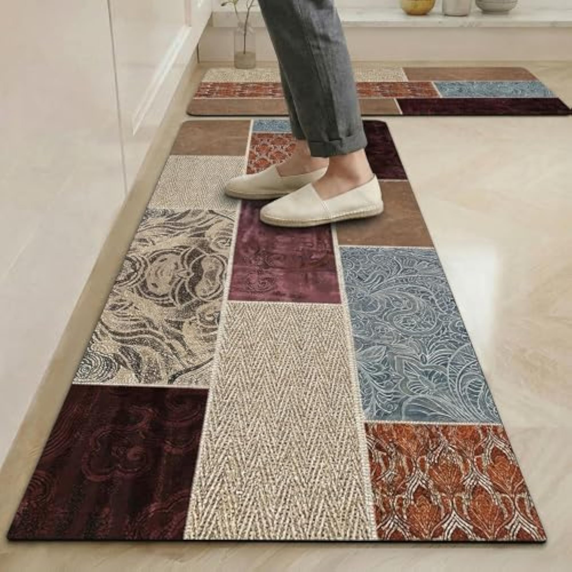 Non-Slip Kitchen Floor Mats, Water Absorbent
