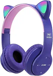 Fone de Ouvido com Orelha de Gatinho Cat Ear Headphone Bluetooth