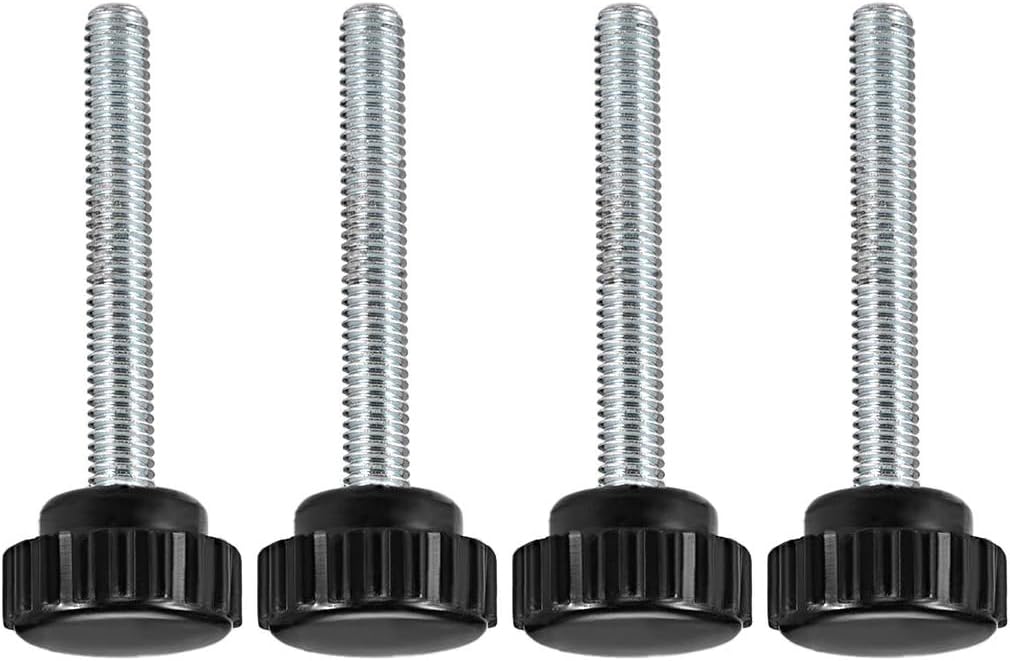 MACHSWON Knurled Clamping Knobs Grip for Saw Drill Press Lathe and Routing Jigs Packaging Machinery Printing Equipment Round Head Clamping Handle Bolt M6 x 44mm 4pcs