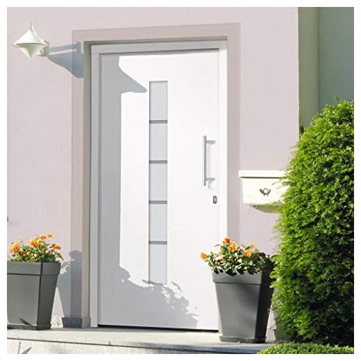 Pc Portatile vidaXL Porta d'Ingresso in Alluminio e PVC Bianco 110x210 cm