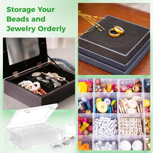 Boîtes de rangement pour petites perles : lot de 62 mini organisateurs - 5