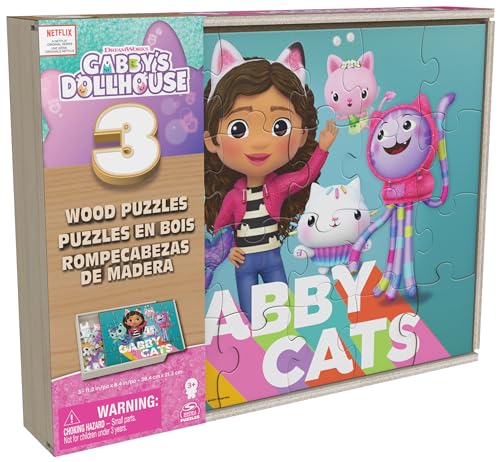 Coffret de 3 Puzzles en Bois FSC Gabby et la Maison Magique Activité Éducative Neuf - vue 8