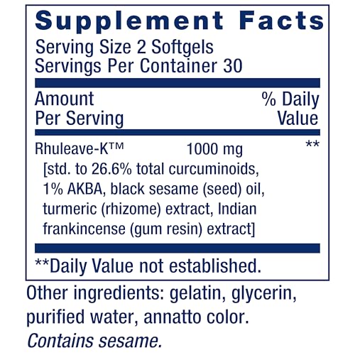 Life Extension Fast Acting Relief, Turmeric and Boswellia, 60 Softgels - image 2