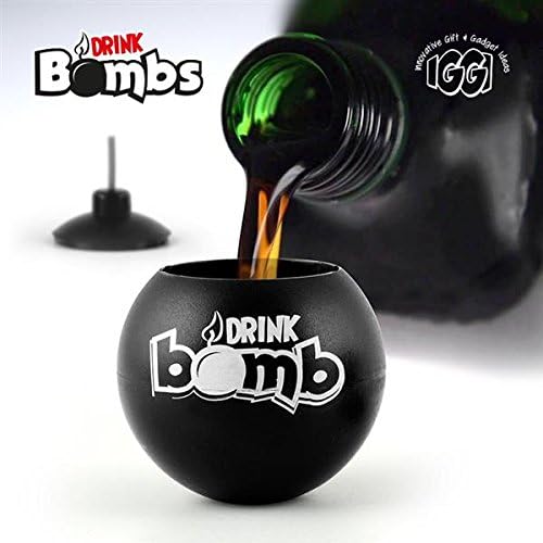 Bar Amigos Novelty Drink Bomb Shots And Cocktail Menu Recipe Ideas Cards, Black, Set of 4, 25 ml - Add to Shot Glasses Ideal for Jagermaister Red Bull Parties