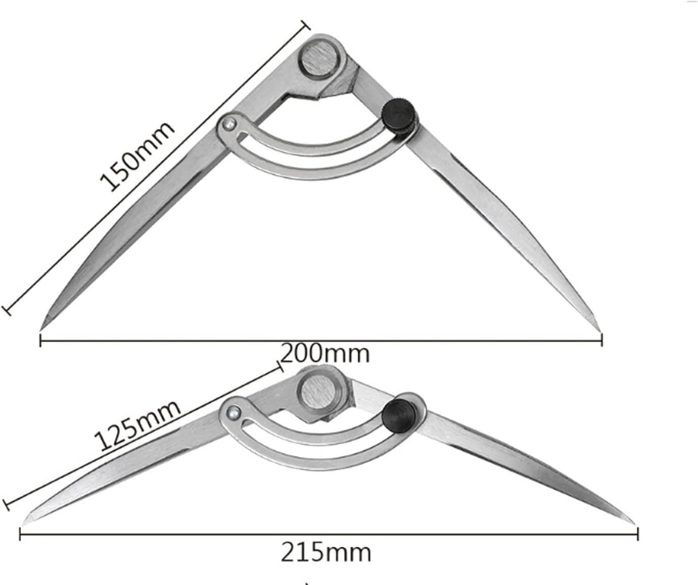 Kreis-Zeichenwerkzeug, kreisförmiges Messgerät-Set, Abstandskompass, verstellbares Lederhandwerk, rotierendes Geometrie-Set mit for die Schule | 150 mm