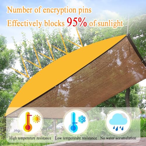 Garten Schattiernetz Mit 90% Schattierwirkung Braun Schattennetz Sichtschutz Schattierungsnetz 2X7M 3X20M 4X6M 8X10M Für Draussen Garten Camping Gewächshaus(Size:8x8m/26x26ft)