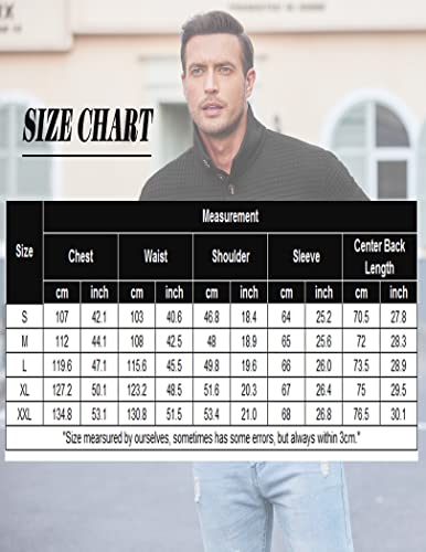 Coofandy Men Turtleneck Sweatshirt Pullover Long Sleeve Casual Solid Polo Hoodies Army Green #TOP5