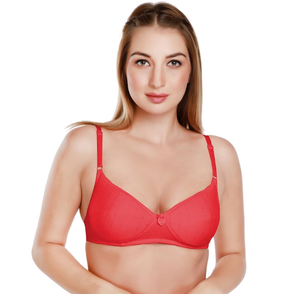 DAISY DEE Women Cotton Seamless Lightly Padded Wirefree Full Coverage Bra