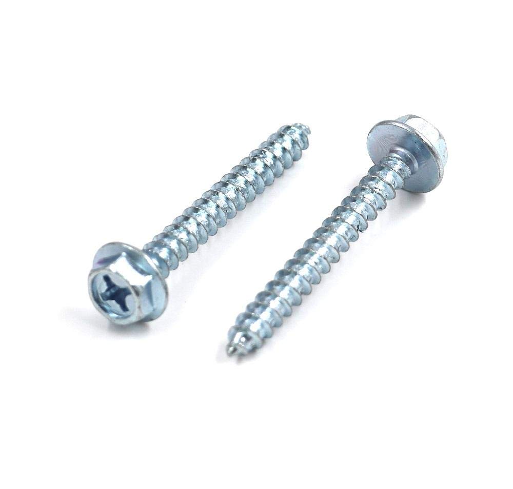 Vis autotaraudeuse M6*50 anti vibration avec collerette hexagonale mâle