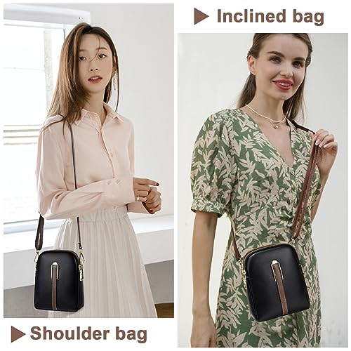 Image of PALAY Women Sling Bag Girls Stylish Pu Leather Crossbody Bag For Girls, Sling Phone Bag Double Layer Daily Bag With Detachable Shoulder Belt Small Sling Zipper Bag, Girls Gift - 1