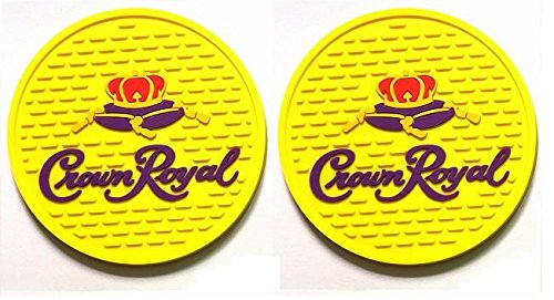 Crown Royal Salted Caramel Canadian Whisky Bar Coasters Spill Mats set of 2