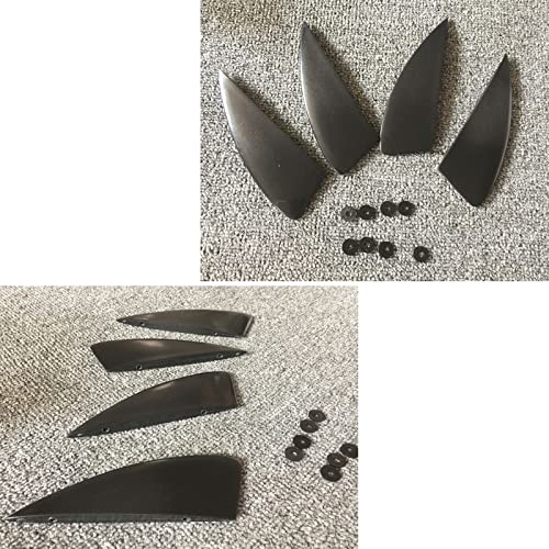 LFRXION 4Pcs Kitesurfing Fin Detachable Fin Surfing Fins for Kiteboard Paddle Kite Board Fins Surfboard Tail Rudder Kayak Fins