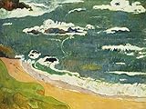 ARTland Qualitätsbilder I Premium Wandbild Paul Gauguin Poster 60 x 80 cm Kunst Epoche: Klassische Moderne Kunstdruck Gemälde Strand bei Le Pouldu