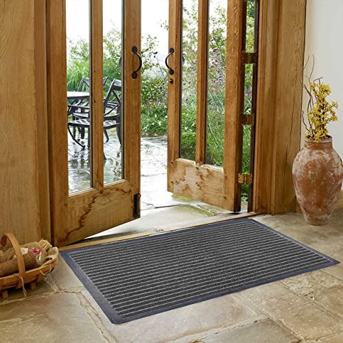 Milosc Doormat, Dirt Trapper Door Mat for Indoor & Outdoor, Anti Slip Heavy Duty Waterproof Rubber Doormats - Image 2