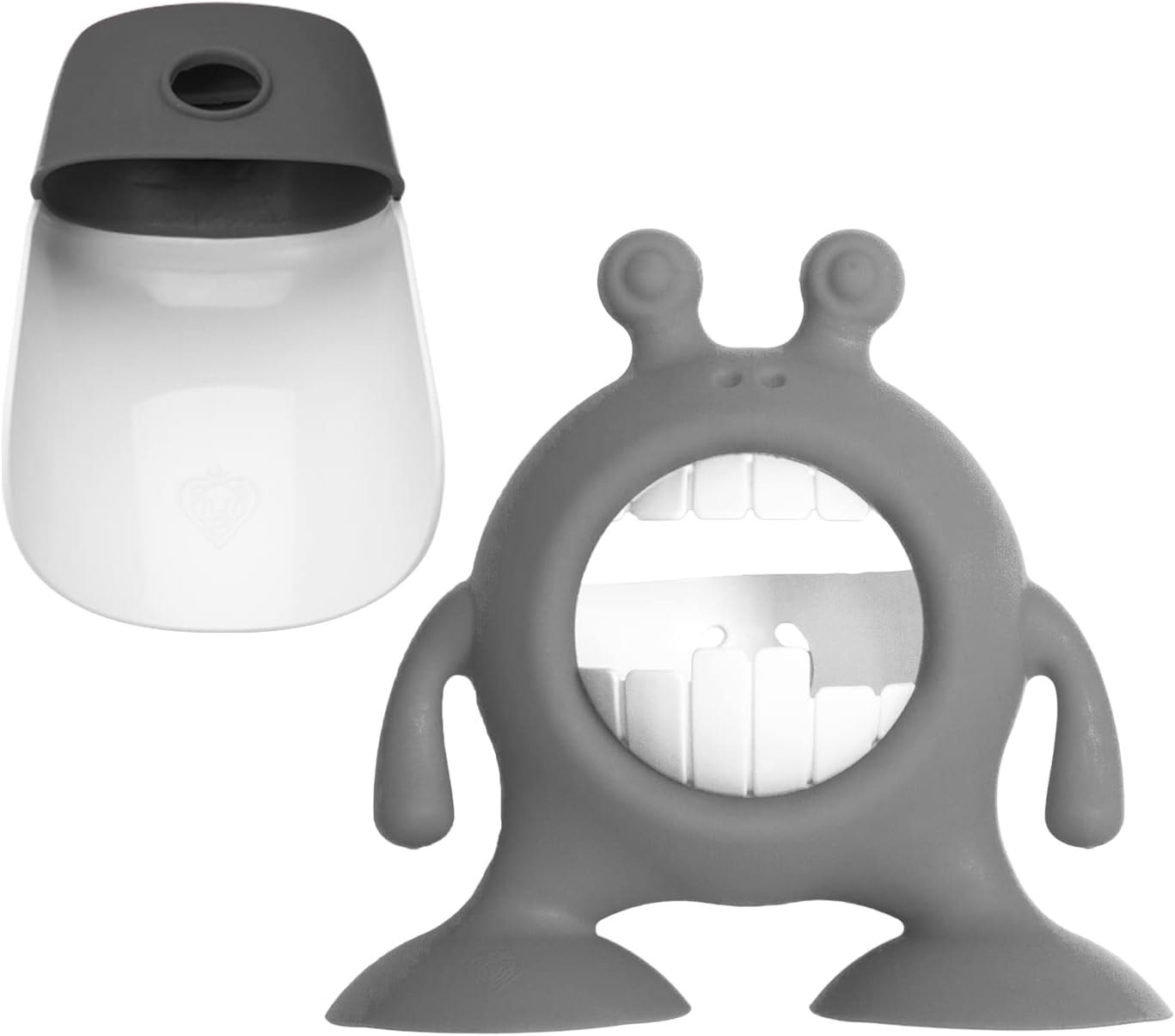 Prince Lionheart eyeSMILE Toothbrush & Toothpaste Holder Set with Faucet Extender, Galactic Grey