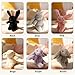 UPTARD Bunny Keychain Plush 3.5'Inch Bag Charms Cute Stuff Mini Backpack Purse Charms Rabbit Women Girls Gift (Beige)