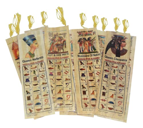 Papyrus égyptien lot de 15 marque-pages éducatifs idée cadeau original histoire et pharaons