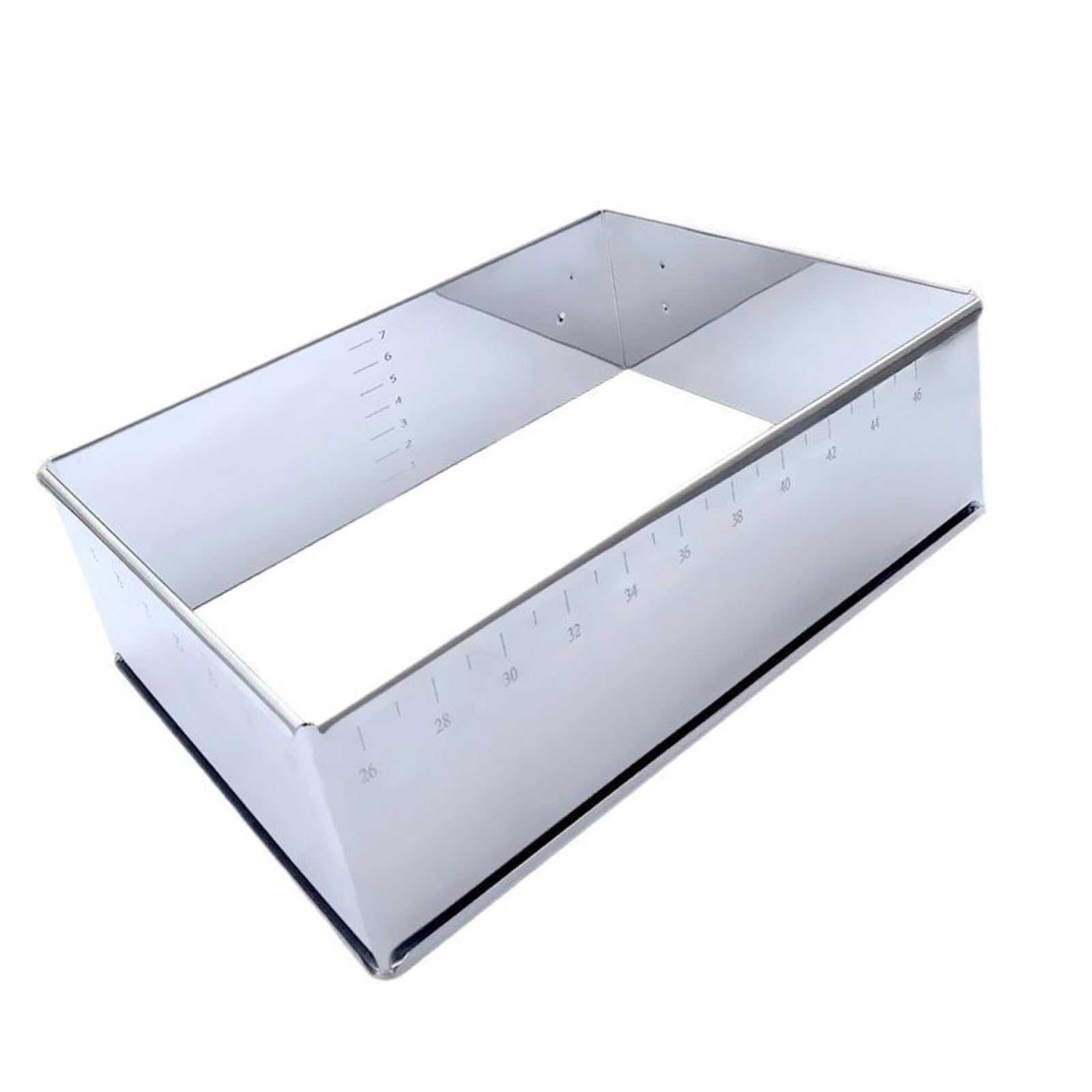ZEPFJHE Expandable Rectangular Mold Flexible Size for Tiramisus and Mousses Baking Modifiable Quadrilateral Bubble Hoop