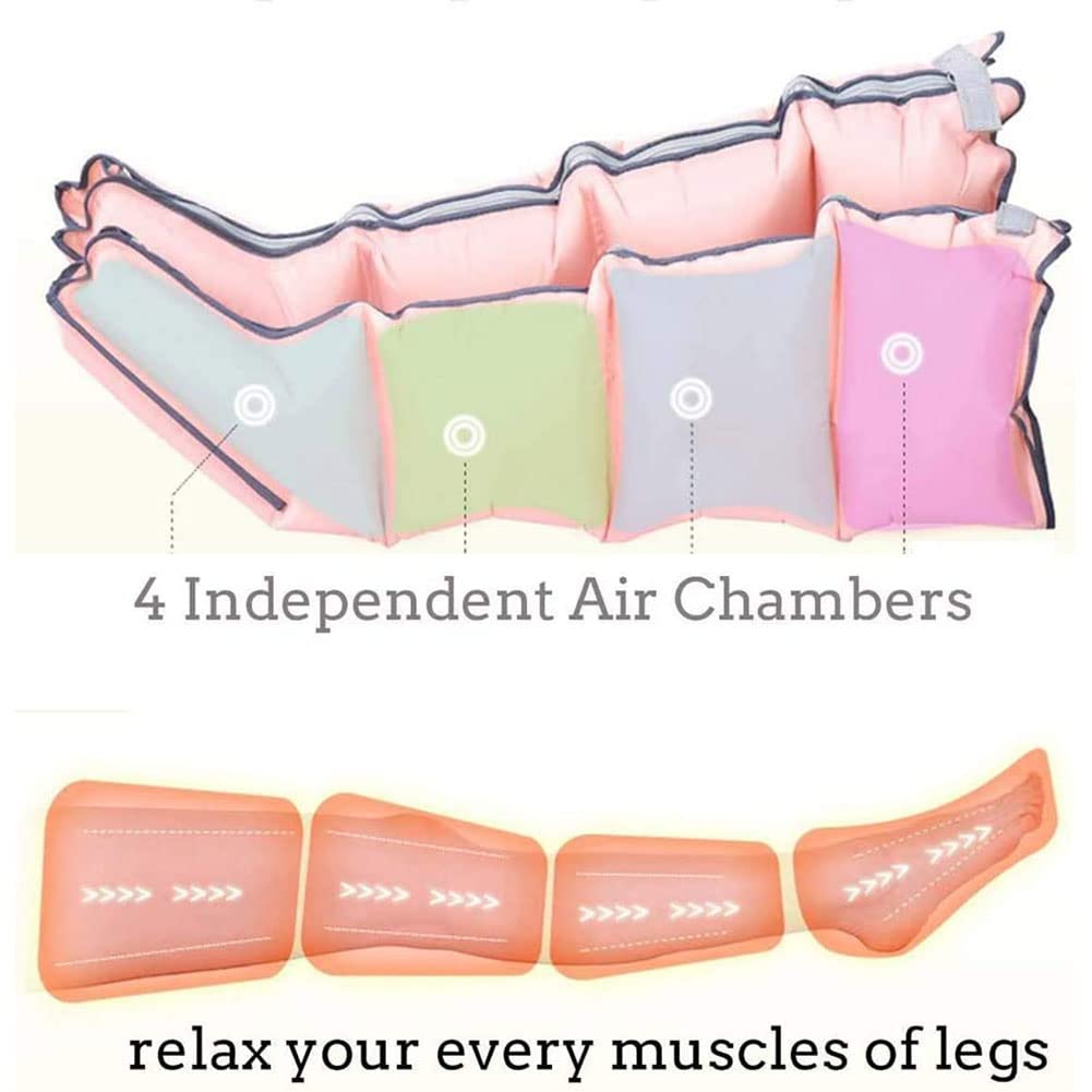 Massaggiatore a compressione d'aria per piedi e gambe, massaggiatore a compressione d'aria per gambe, fasce per la circolazione elettrica per piedi, caviglie, polpacci, per la cura della circolazione