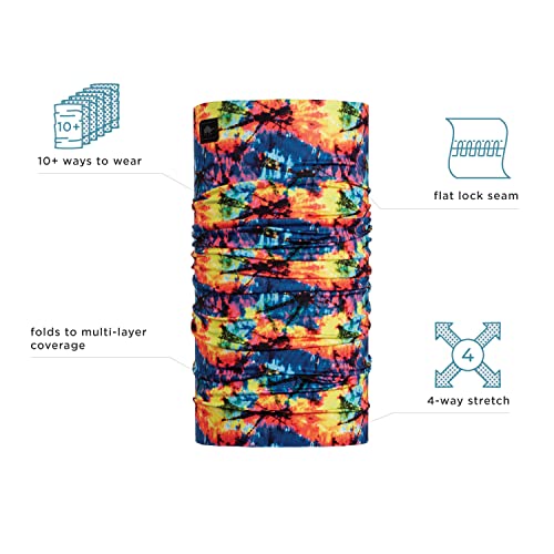 Turtle Fur Original Totally Tubular Neck Gaiter, Upf 50+, Multifunctional Headwear, 10+ Ways To Wear, Classic Tie Dye #TOP1