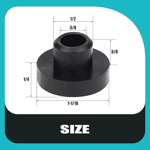 Miniatura 2 de 125-336 Buje de depósito de combustible compatible con Stens pieza de repuesto Toro 46-6560 (paquete de 2)