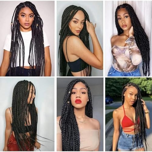 Extensiones de cabello para trenzas africanas de pelo liso brasileño a granel de 16'' 5