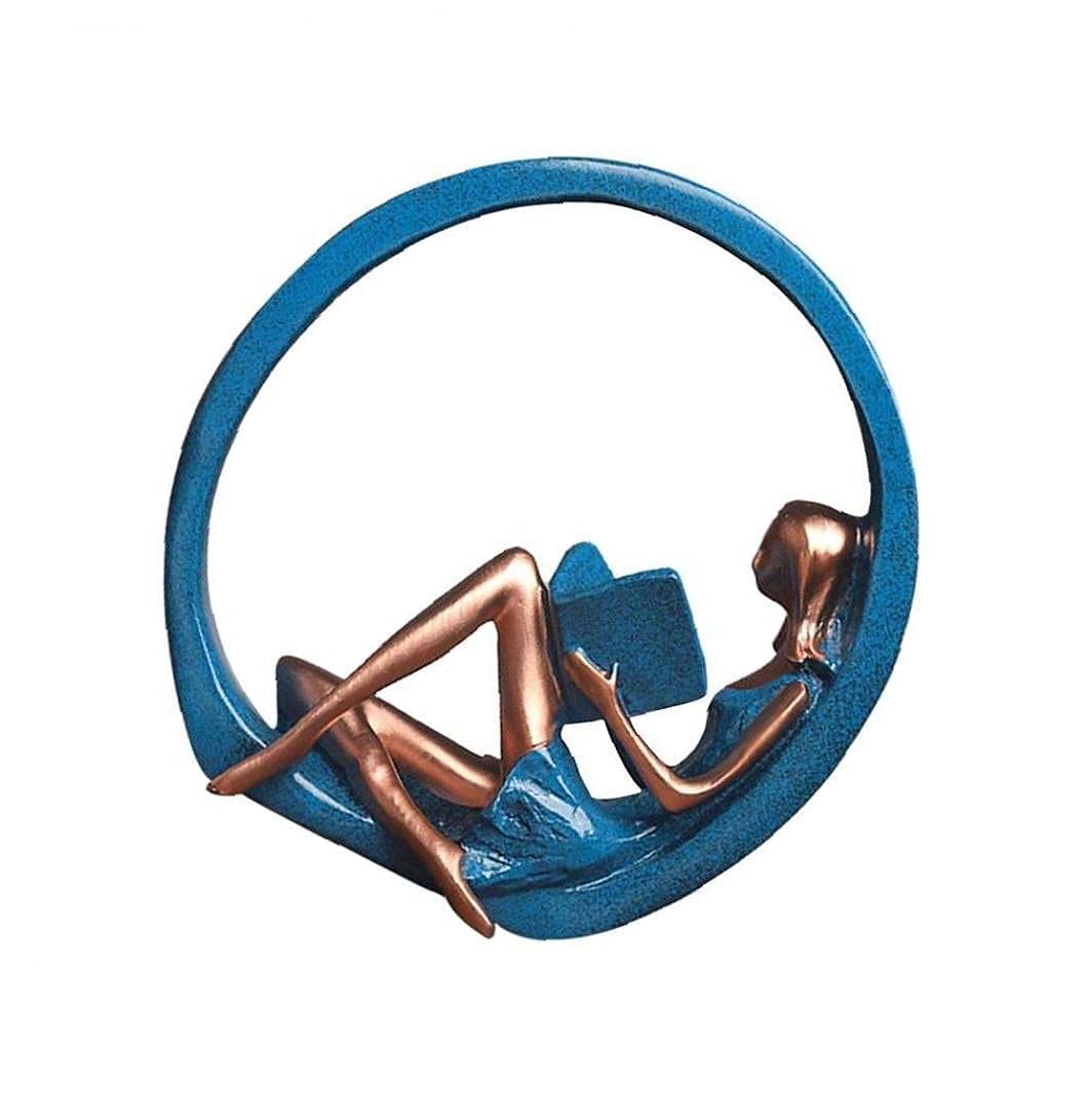 Figurine de fille de yoga en résine style 01 pour décoration de bureau et maison